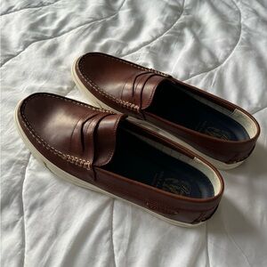 Brand new unused Cole Haan brown leather shoes / loafers / boat shoes